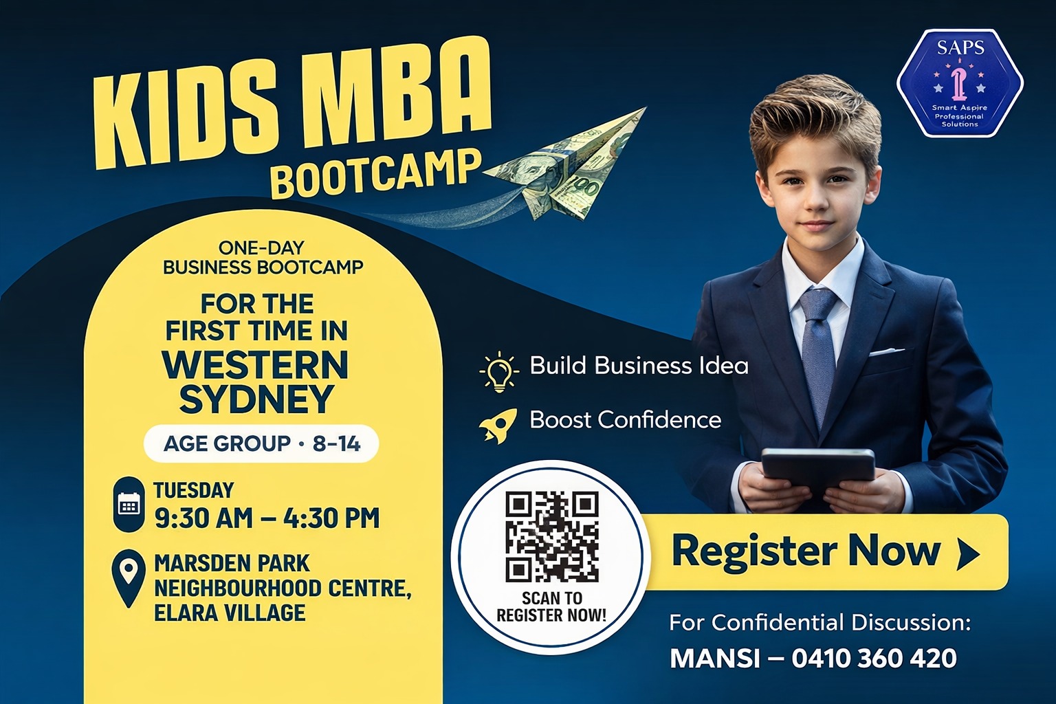 Kids MBA One Day Bootcamp Workshop